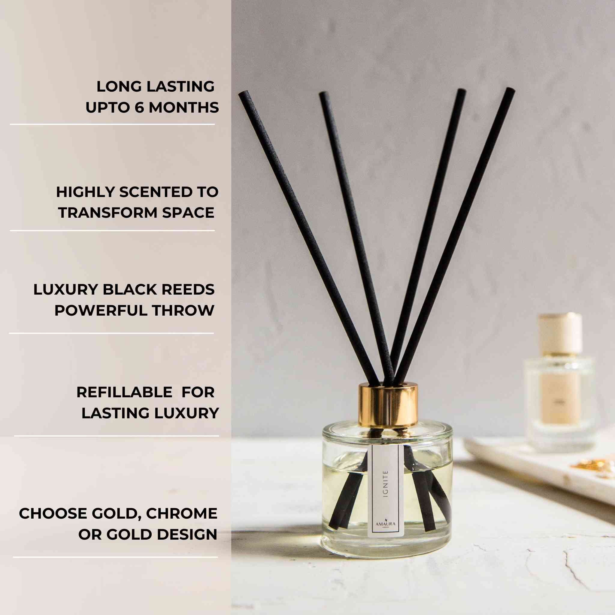 reed diffuser by amaura london ignite