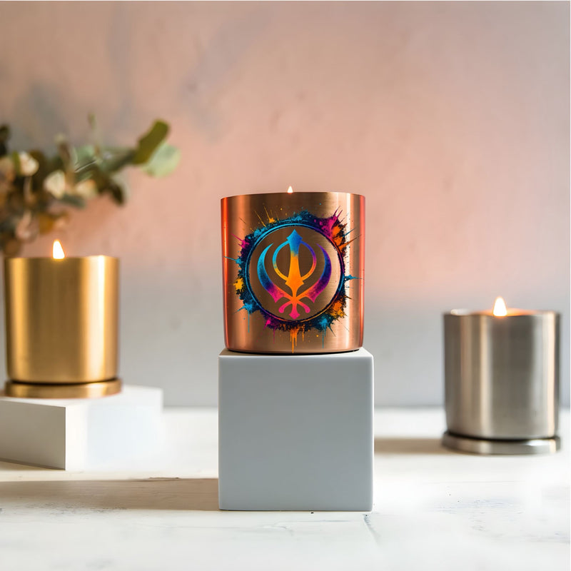 Diwali Candle Sikh Gift Khanda 
