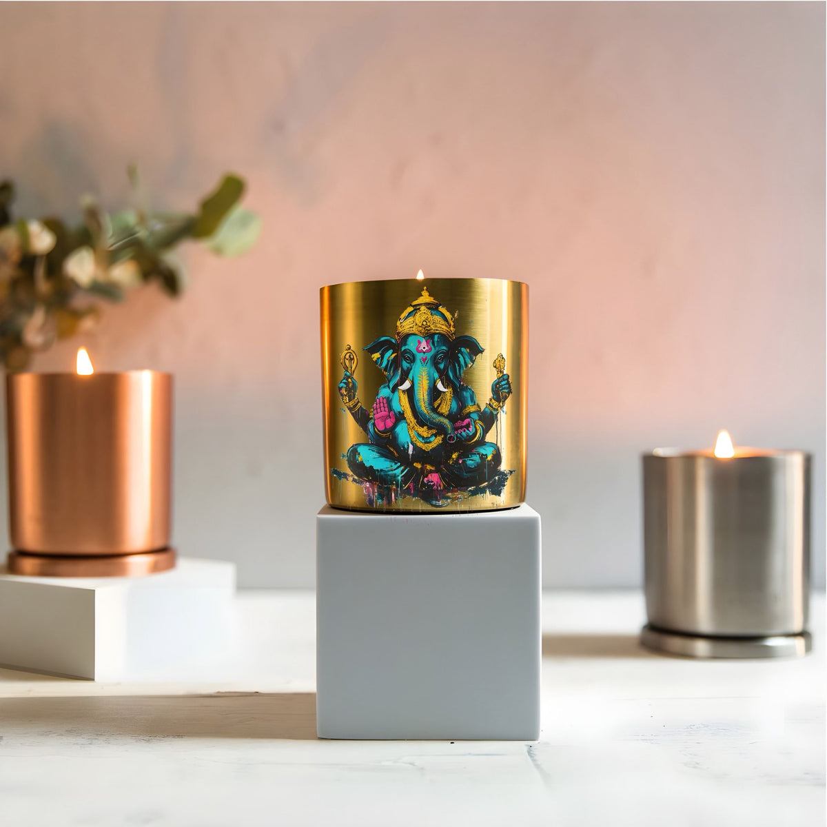 Luxury Diwali Candle with Ganesh
