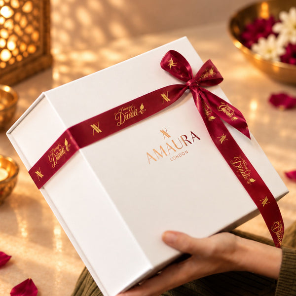 Large Gift Box with Diwali Ribbon