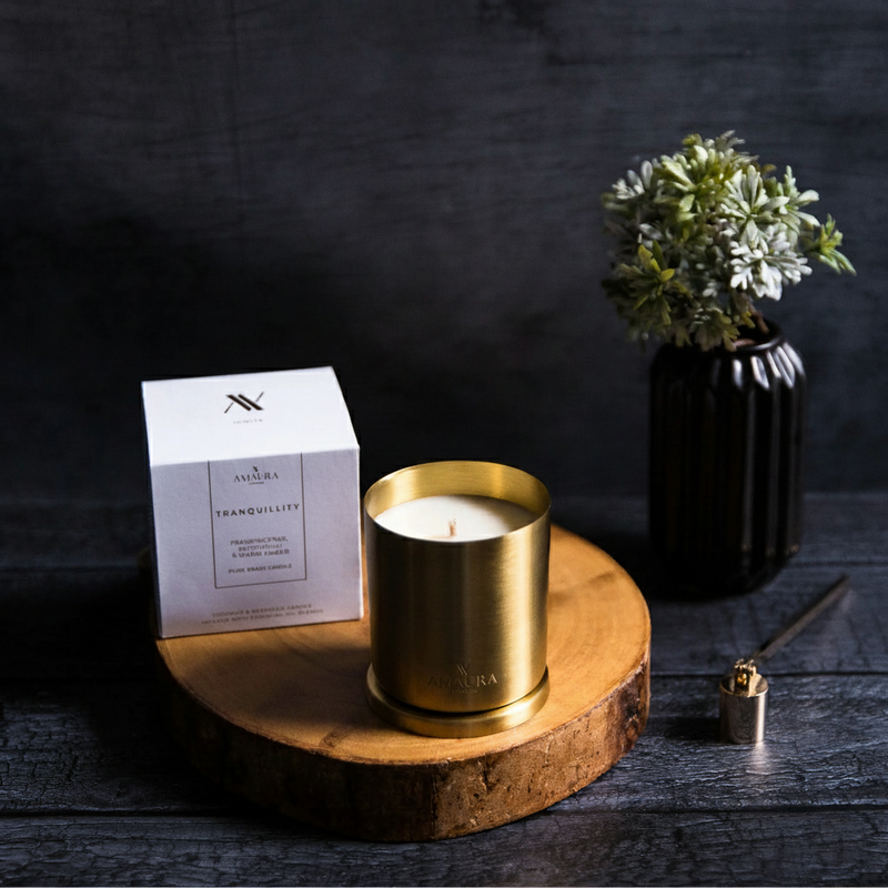 Tranquillity – Luxury Candle | Frankincense, Patchouli & Warm Amber | 280g 50hr burn